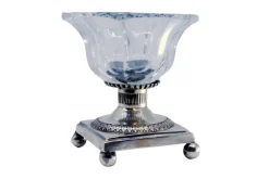 Pamono Beaded Silver and Cut Glass Salt Shaker> Salt & Pepper Shakers