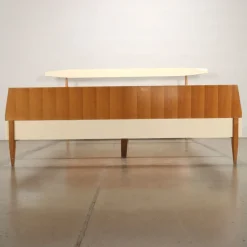 Pamono Bed Frame in Laminate & Mahagony, 1960s><noscript><img width=