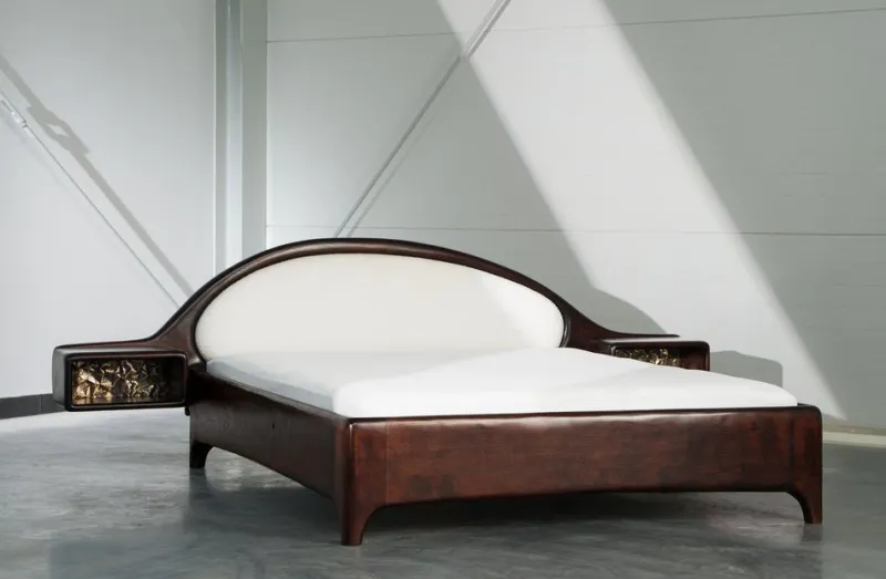 Pamono Bed with Nighstand by Tomasz Omachel> Seating|Beds & Bedroom Sets