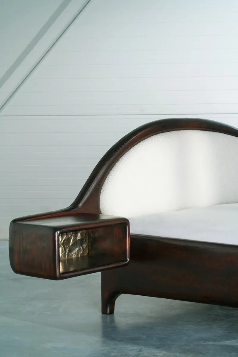 Pamono Bed with Nighstand by Tomasz Omachel> Seating|Beds & Bedroom Sets
