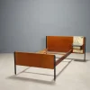 Pamono Bed with Wall-Mounted Nightstand, 1960s