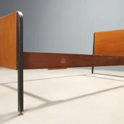 Pamono Bed with Wall-Mounted Nightstand, 1960s