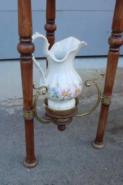 Pamono Bedroom Washstand with Basin, Pitcher, and Mirror><noscript><img width=