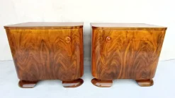 Pamono Bedside Tables by Jindřich Halabala for Up Závody, 1950s, Set of 2> Nightstands