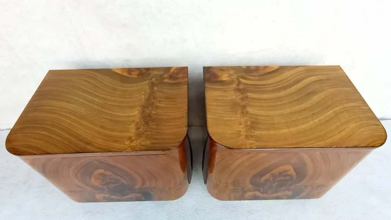 Pamono Bedside Tables by Jindřich Halabala for Up Závody, 1960s, Set of 2> Nightstands