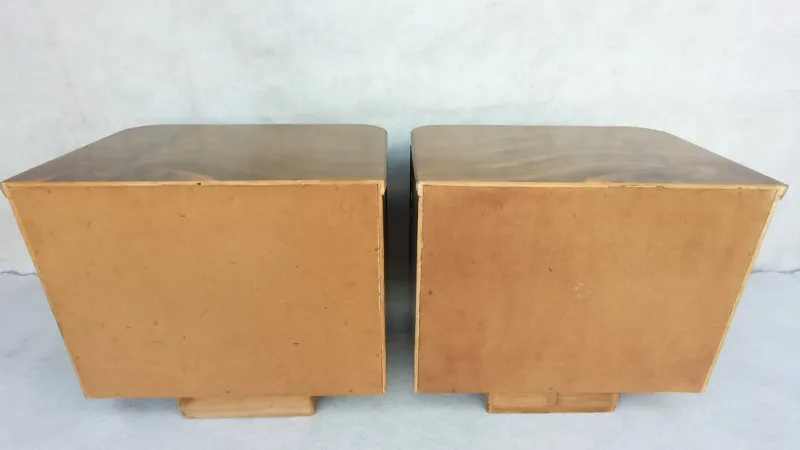 Pamono Bedside Tables by Jindřich Halabala for Up Závody, 1960s, Set of 2> Nightstands