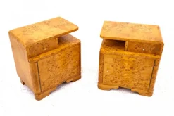 Pamono Bedside Tables, Poland, 1940s, Set of 2> Nightstands