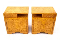 Pamono Bedside Tables, Poland, 1940s, Set of 2><noscript><img width=
