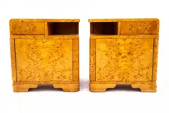 Pamono Bedside Tables, Poland, 1940s, Set of 2><noscript><img width=