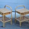 Pamono Bedside Tables with Drawer and Shelf, 1950s, Set of 2> Nightstands