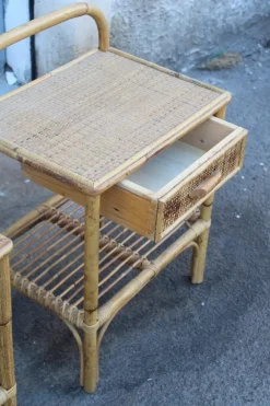 Pamono Bedside Tables with Drawer and Shelf, 1950s, Set of 2><noscript><img width=