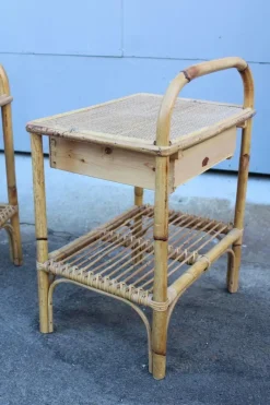 Pamono Bedside Tables with Drawer and Shelf, 1950s, Set of 2><noscript><img width=