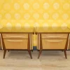 Pamono Bedside Tables with Glass Top, 1960s, Set of 2> Nightstands