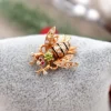Pamono Bee Shaped Gold Brooch with Diamonds> Brooches