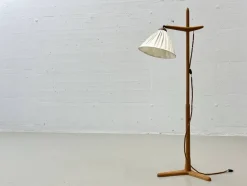 Best Pamono Beech Floor Lamp attributed to Temde Leuchten, 1960s