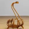 Pamono Beech Magazine Rack with Oak Handle, 1940s> Magazine Racks