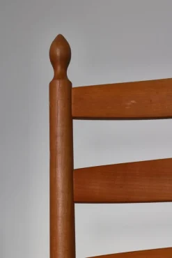 Pamono Beech Shaker Chair with Leather Seat by Kaare Klint, Denmark, 1960s><noscript><img width=