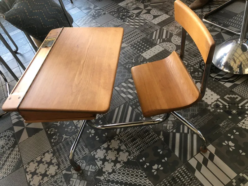 Pamono Beech Wood School Table, Czechoslavakia, 1940s> Children's Tables
