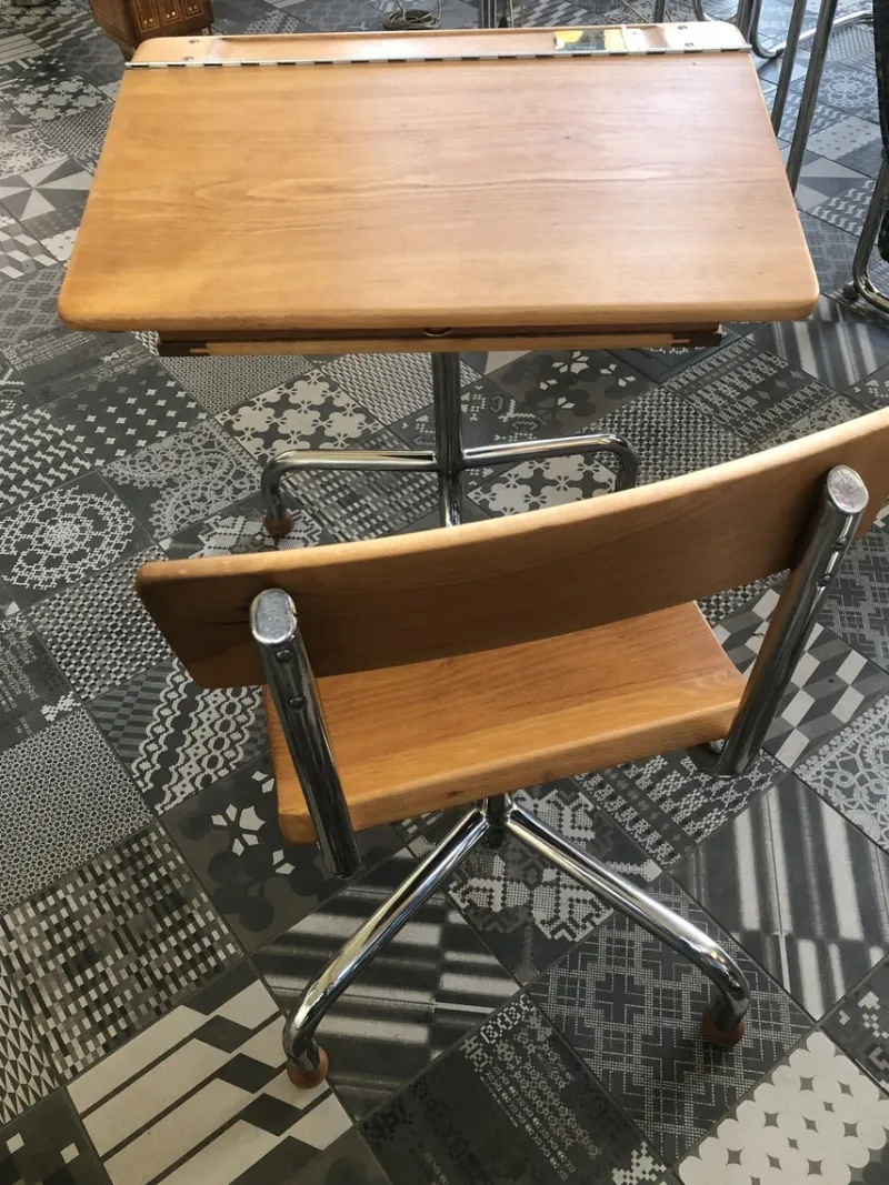 Pamono Beech Wood School Table, Czechoslavakia, 1940s> Children's Tables