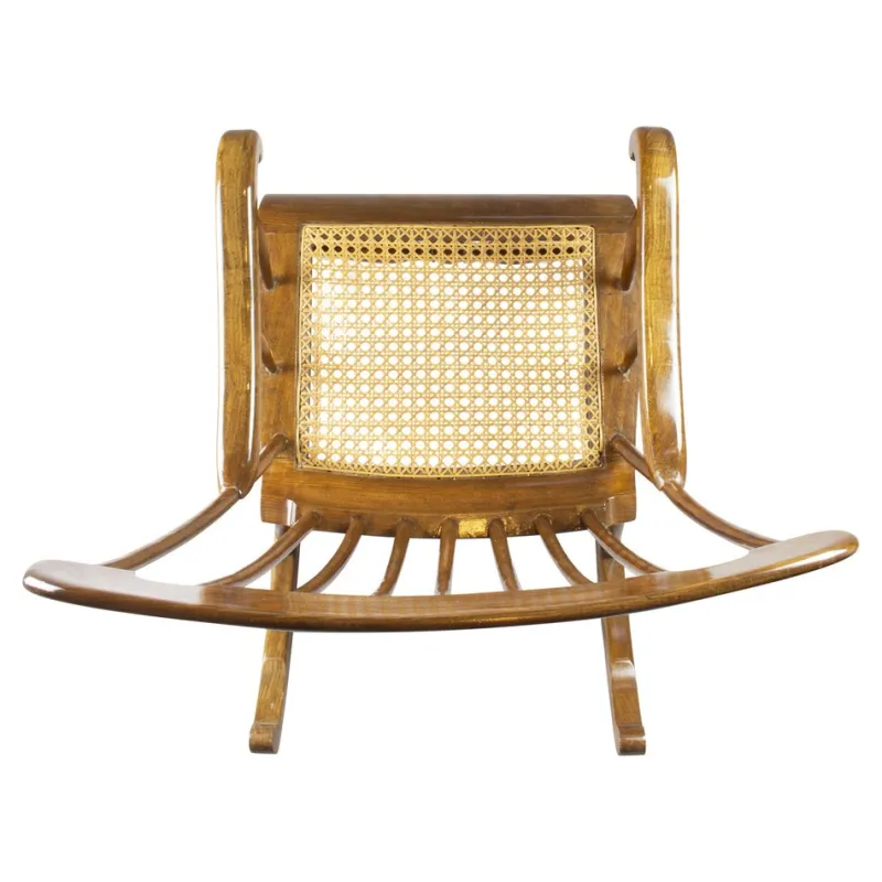 Best Pamono Beechwood Rocking Armchair, 1900s