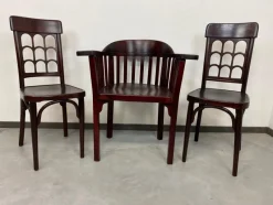 Pamono Beehive Dining Chairs attributed to Josef Hoffmann, 1890s, Set of 2><noscript><img width=
