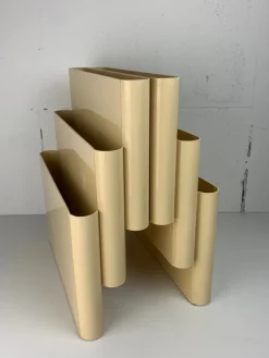 Pamono Beige Magazine Rack by Giotto Stoppino for Kartell, Italy, 1970s><noscript><img width=