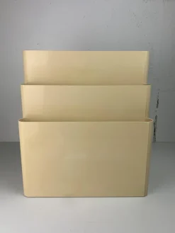 Pamono Beige Magazine Rack by Giotto Stoppino for Kartell, Italy, 1970s><noscript><img width=