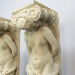 Pamono Belgian Art Deco Caryatids by Artus Guerin, Set of 2><noscript><img width=