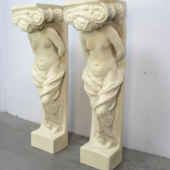 Pamono Belgian Art Deco Caryatids by Artus Guerin, Set of 2><noscript><img width=