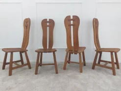 Pamono Belgian Brutalist Chairs by De Puydt, 1960s, Set of 4> Side Chairs & Dining Chairs