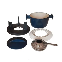 Online Pamono Belgian Cast Iron Fondue Set, 1970s