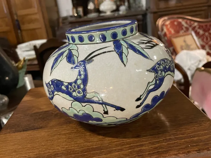 Pamono Belgian Earthenware Vase, 1920s> Vases