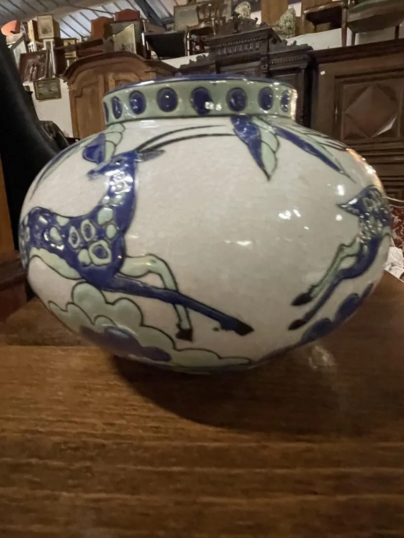 Pamono Belgian Earthenware Vase, 1920s> Vases