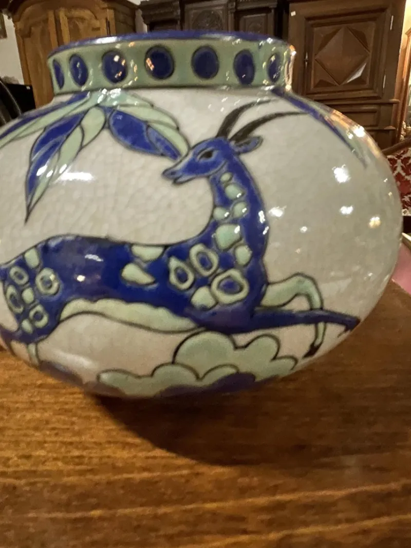 Pamono Belgian Earthenware Vase, 1920s> Vases