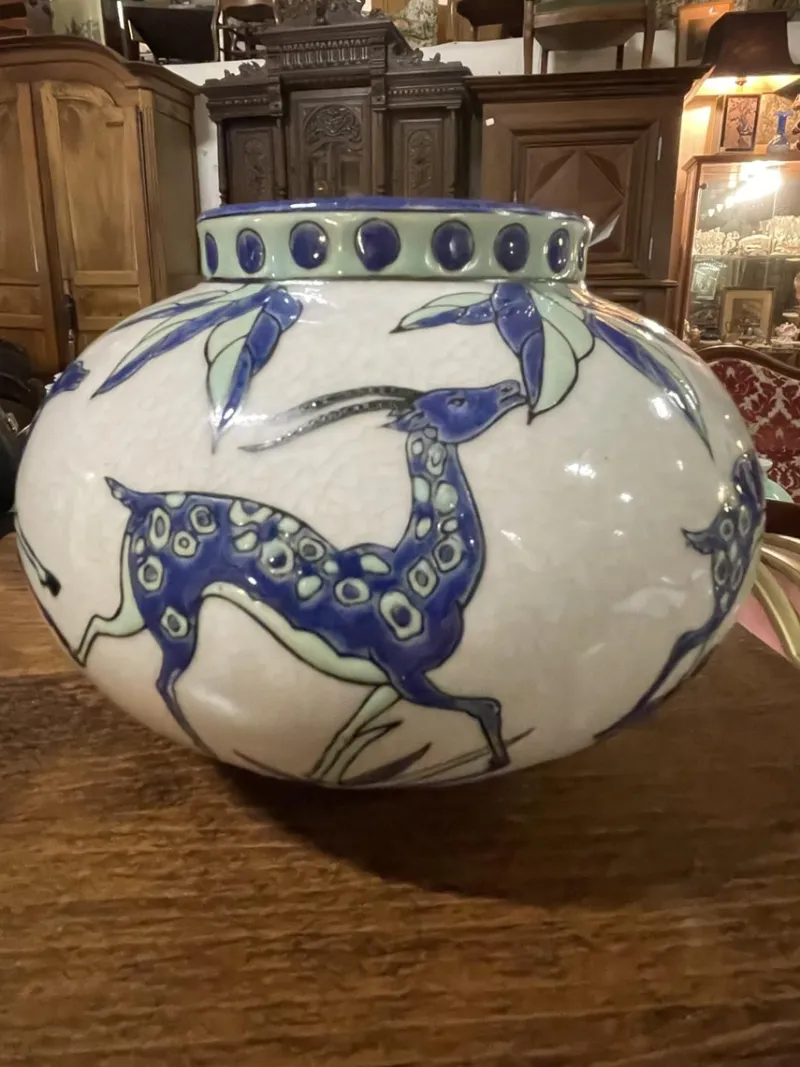 Pamono Belgian Earthenware Vase, 1920s> Vases