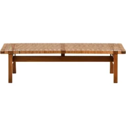 Pamono Bench in Oak and Woven Cane attributed to Børge Mogensen, 1950s> Worktables & Workbenches