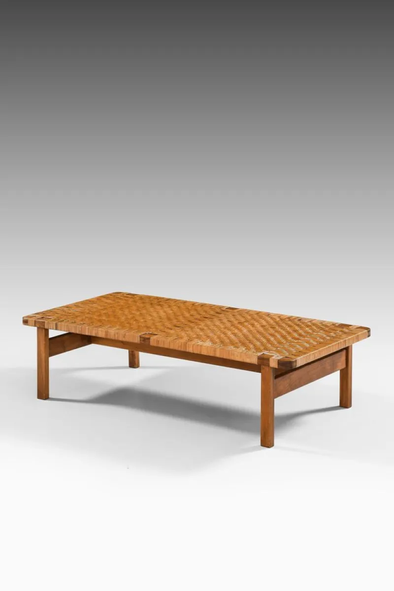 Pamono Bench in Oak and Woven Cane attributed to Børge Mogensen, 1950s> Worktables & Workbenches