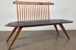 Pamono Bench in the style of George Nakashima, 1960s> Benches