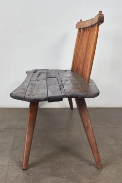 Pamono Bench in the style of George Nakashima, 1960s><noscript><img width=