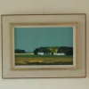 Pamono Bengt Hillgrund, Farm Motif, 1960s, Oil on Canvas, Framed> Mid-Century