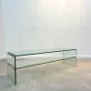 Pamono Bent Glass TV-Table or Console> Console Tables