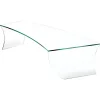 Pamono Bent Straight Coffee Table in Clear Crystal Glass by Barberini & Gunnell> Tables