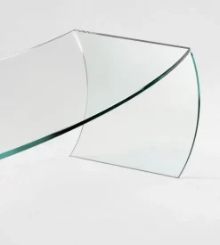Pamono Bent Straight Coffee Table in Clear Crystal Glass by Barberini & Gunnell><noscript><img width=