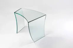 Pamono Bent Straights Side Table in Crystal Glass by Barberini & Gunnell> Tables