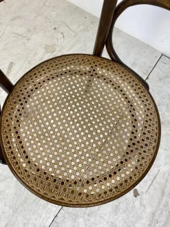 Pamono Bentwood Desk Chair with Rattan Seat by Thonet for Ligna, 1900s><noscript><img width=