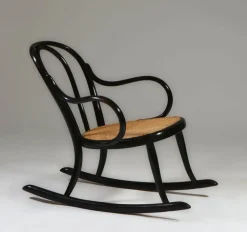 New Pamono Bentwood Ebonised Rocking Chair from Thonet, 1890s