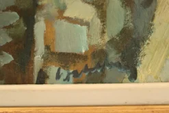 Pamono Bertil Wahlberg, Southern Village Motif, 1950s, Oil on Panel, Framed