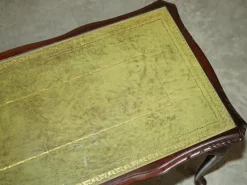 Pamono Bevan Funnell Coffee Table in Green Leather and Beech Wood><noscript><img width=