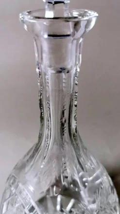 Online Pamono Biedermeier Bohemian Hand-Cut and Ground Crystal Liquor Bottle, 1910s