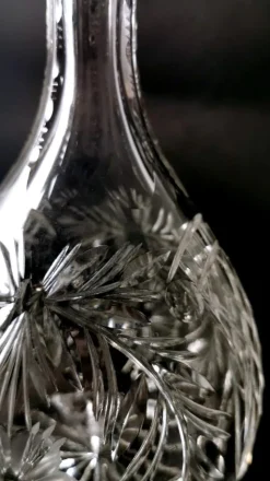 Online Pamono Biedermeier Bohemian Hand-Cut and Ground Crystal Liquor Bottle, 1910s